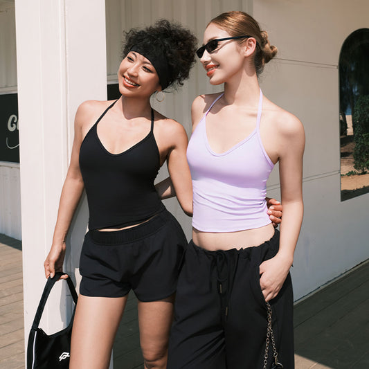 Halter Neck Backless Workout Tank