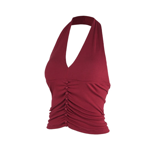 Halter Neck Open Back Sports Tank