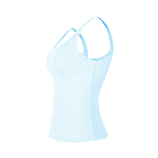 Built-In Bra Backless Workout Tank