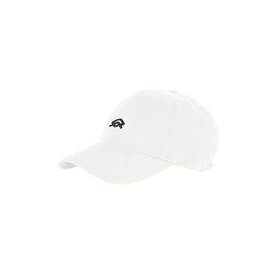 Aria Leisure Wide-Brimmed Round-Crown Baseball Cap White