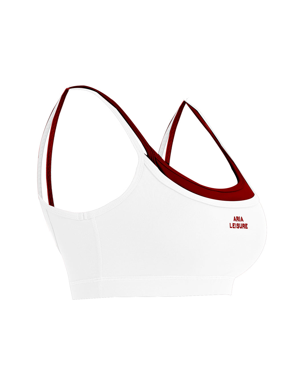Aria Leisure Faux two-piece color-blocked yoga sports vest White