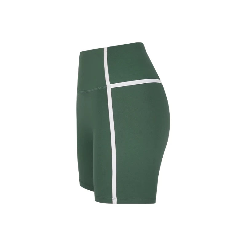 Aria Leisure Retro Contrast Trim Active Shorts – Versatile Studio-to-Street Bottom Vintage Green