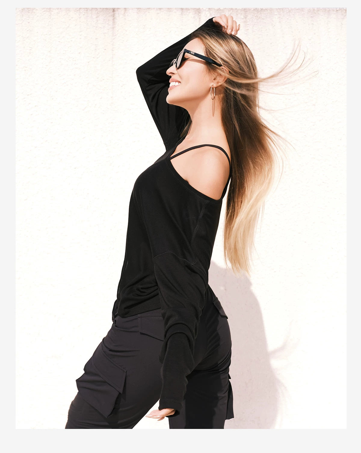 Aria Leisure Lightweight Long Sleeve Cover-Up – Soft Tencel Merino Wool Layering Top