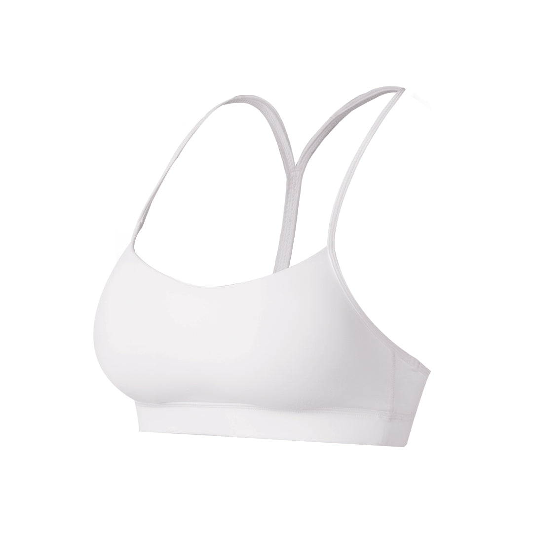 Aria Leisure Y-Racerback Sports Bra White