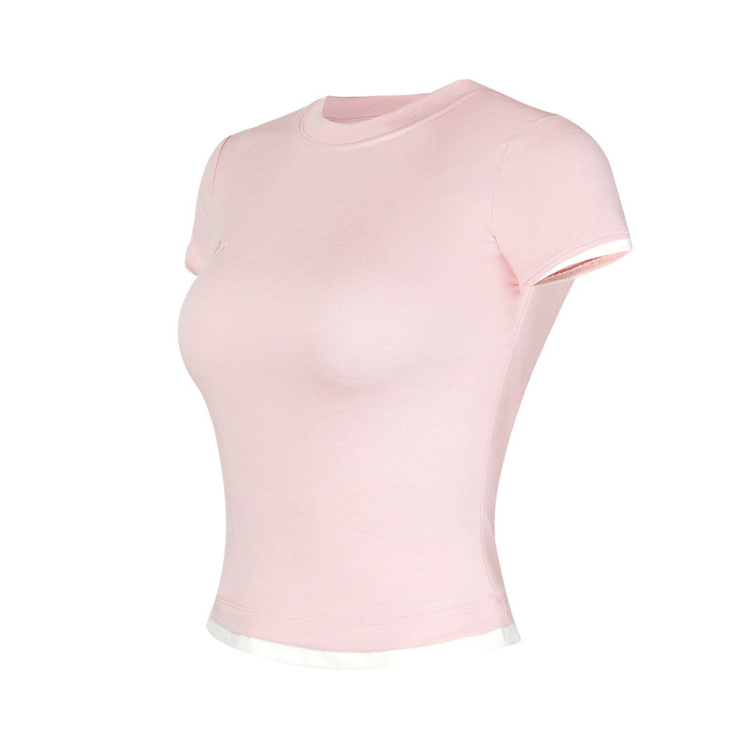 Aria Leisure Cool-Feel "Little Glutinous Rice" Tee Blush Pink