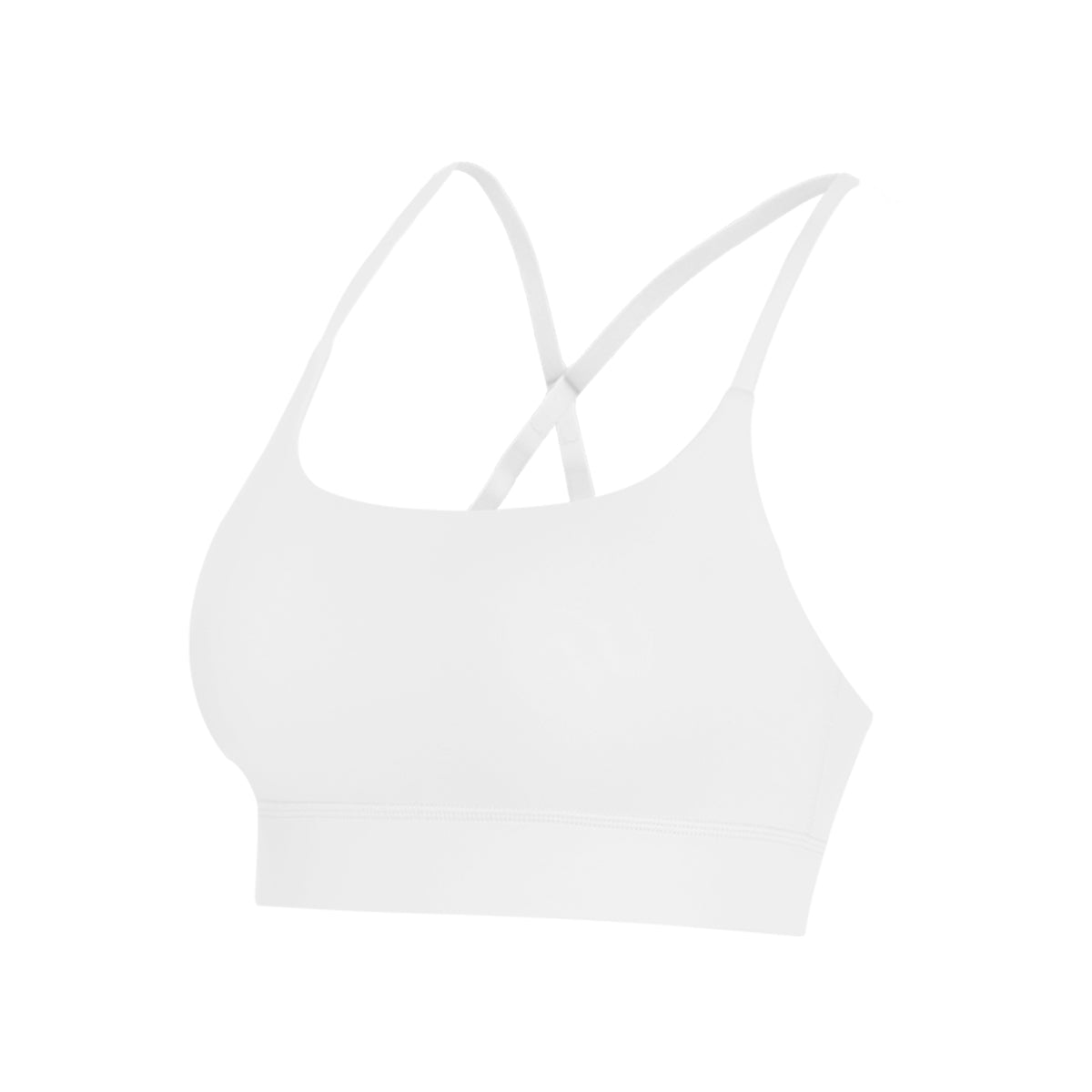 Aria Leisure Cross Strap Backless Sports Bra White
