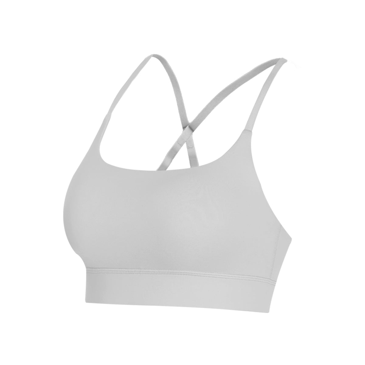 Aria Leisure Cross Strap Backless Sports Bra Gray