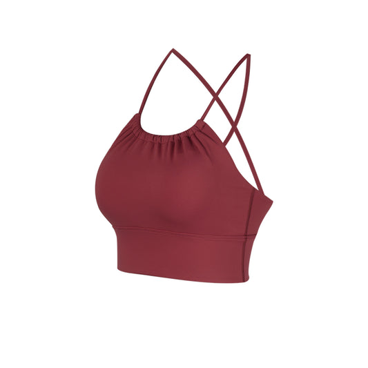 Spaghetti Strap Backless Sports Bra