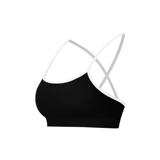 Aria Leisure Slim Strap Comfort Sports Bra Black