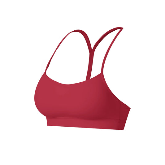 Aria Leisure Aria Women's Red Backless Sports Bra & Leggings Set for Yoga & Gym Red