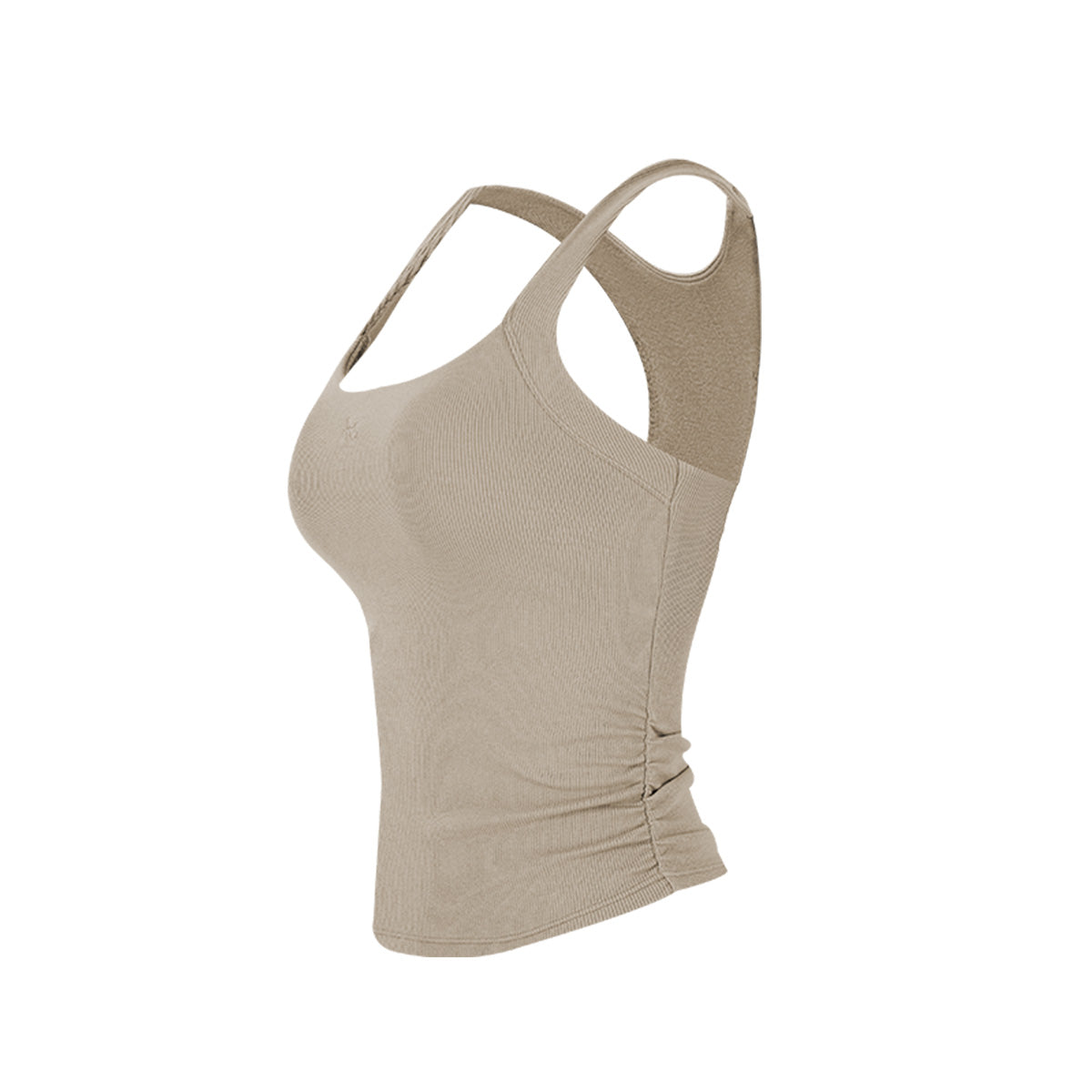 Aria Leisure Racerback Workout Tank Top Khaki