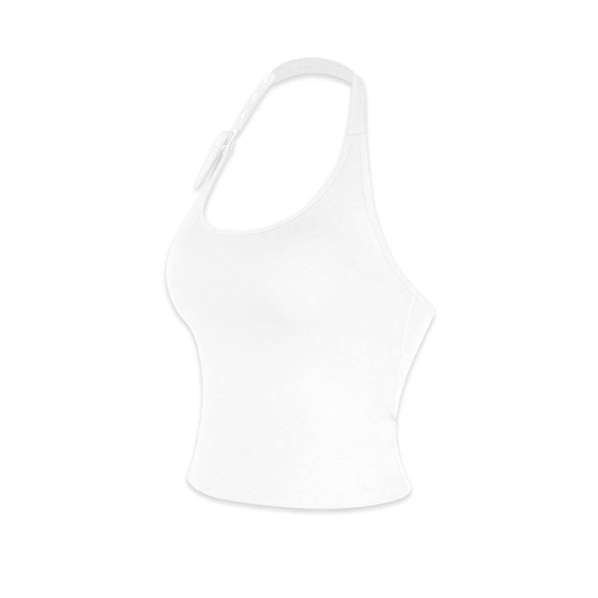 Aria Leisure Halter Neck Backless Sports Tank White